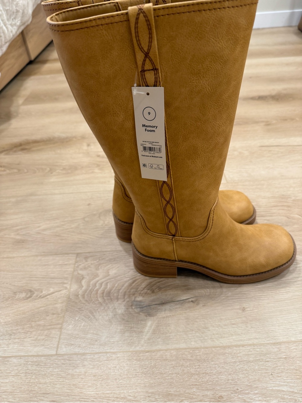 Women's Tall Memory Foam Riding Boots - Camel Tan
